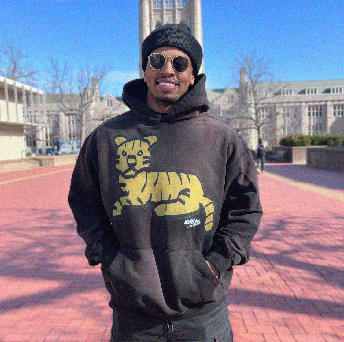 TIGER SUN FADED HOODIE