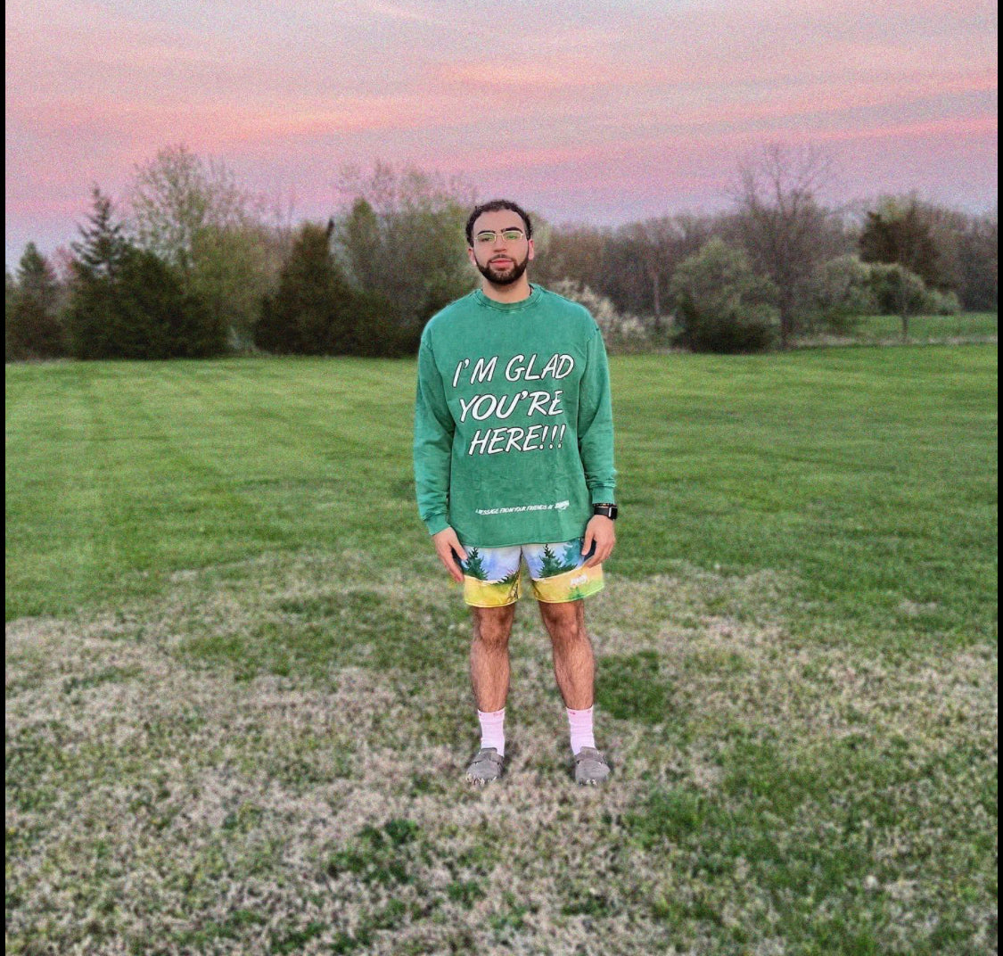 I'M GLAD FADED LONG SLEEVE
