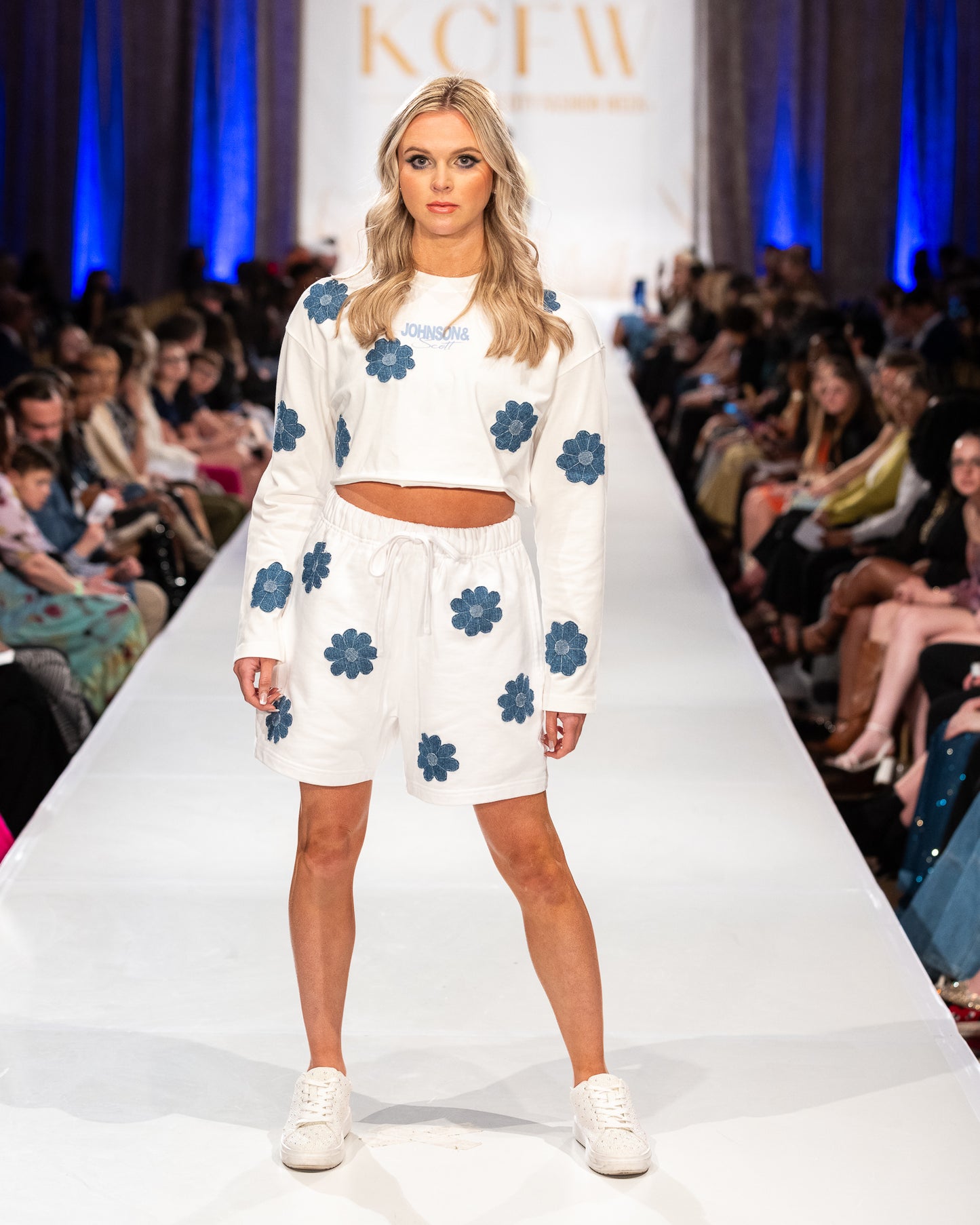 Denim Garden Crop Top Set