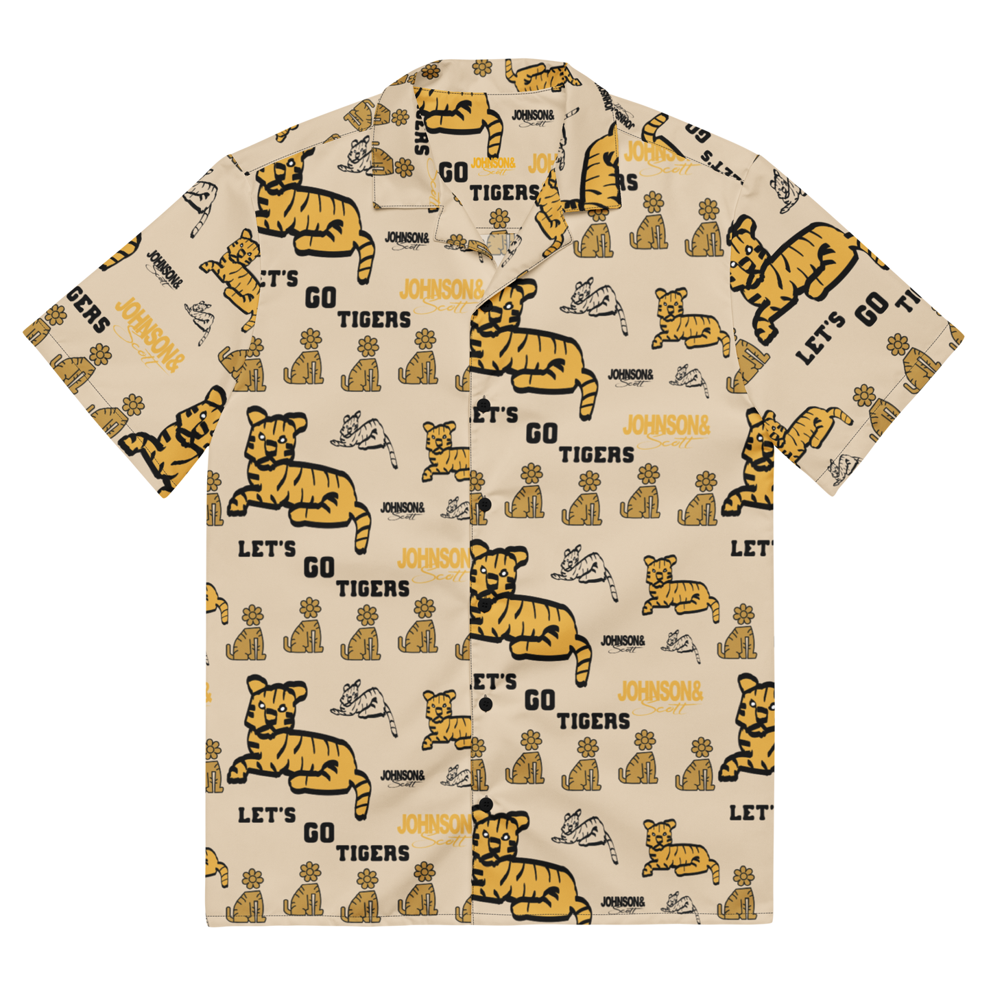 TIGER COLLAGE BUTTON DOWN