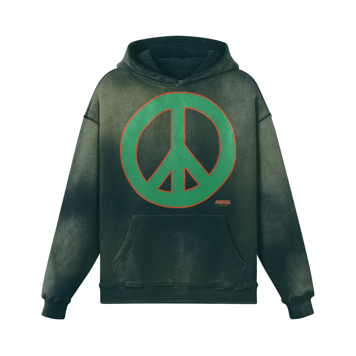 PEACE SIGN SUN FADED HOODIE