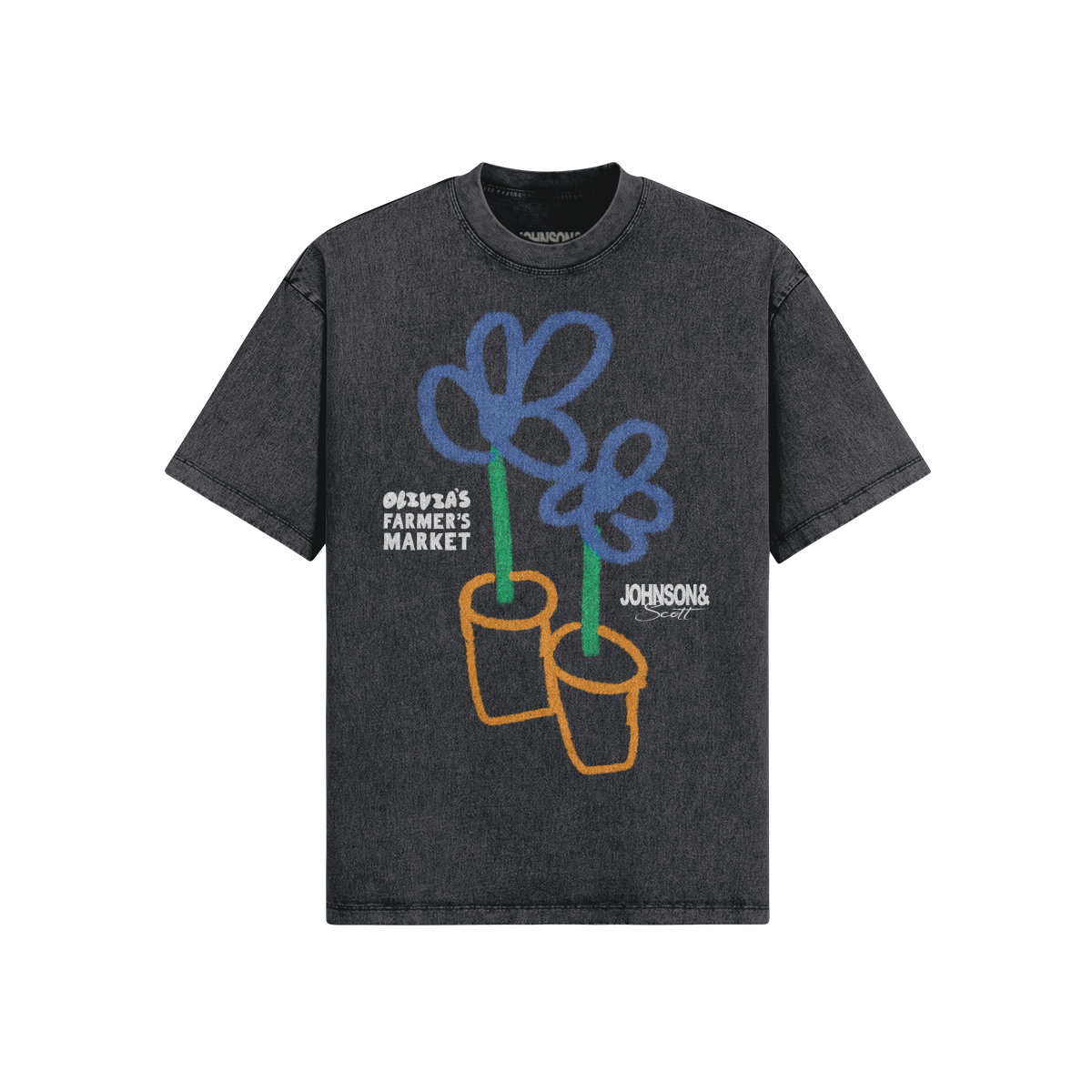 OLIVIA'S FARMERS MARKET FLOWER T-SHIRT