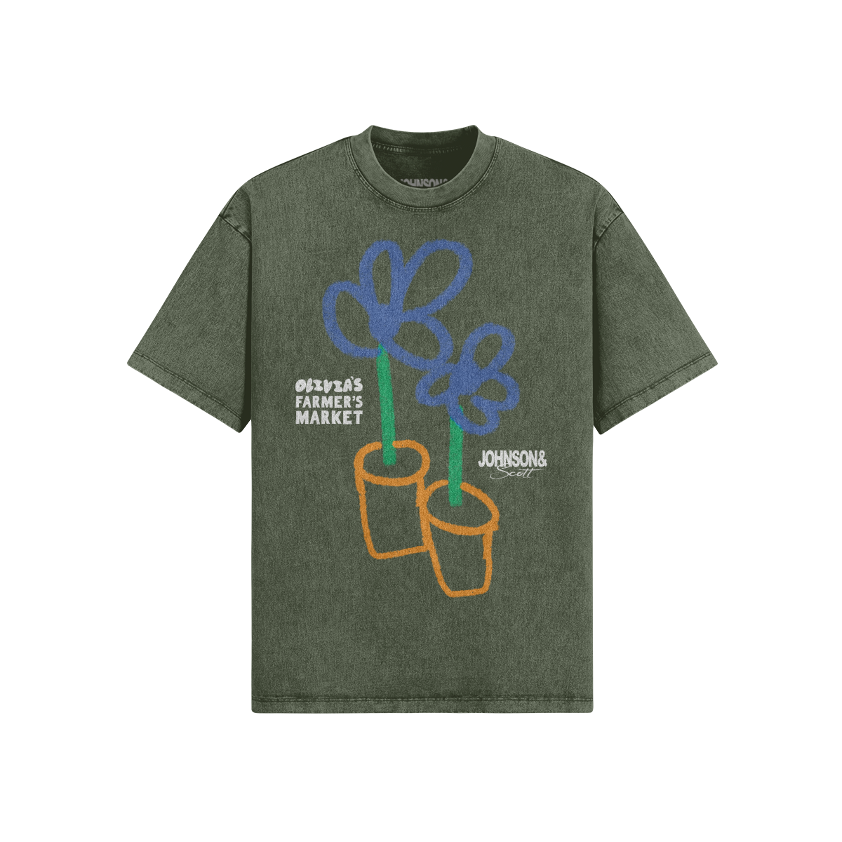 OLIVIA'S FARMERS MARKET FLOWER T-SHIRT