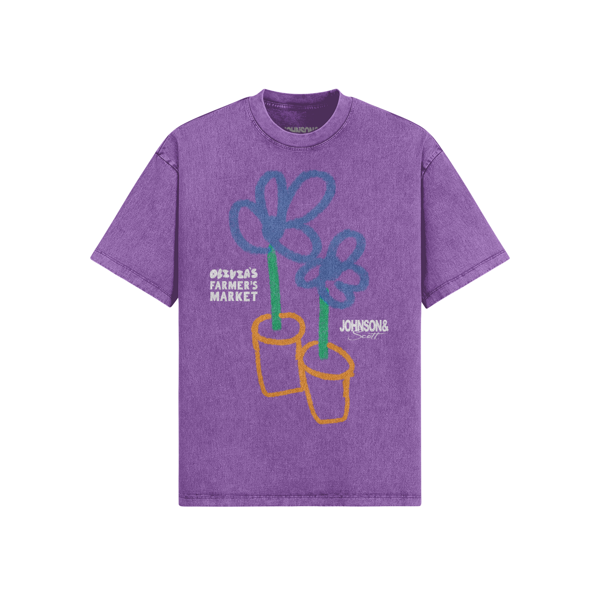 OLIVIA'S FARMERS MARKET FLOWER T-SHIRT