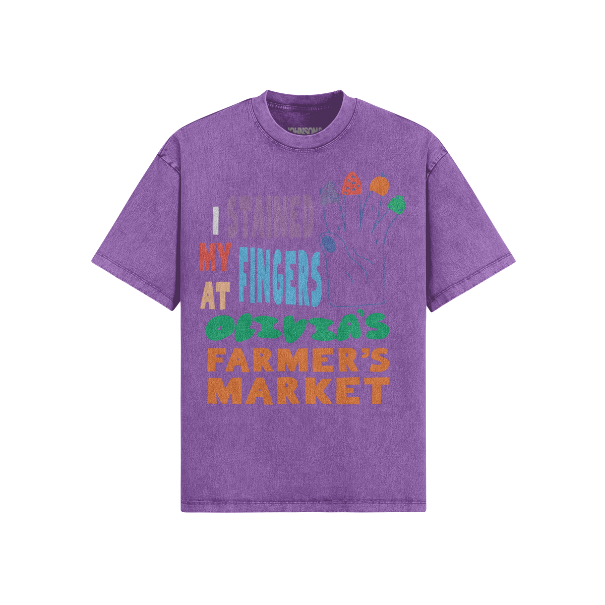 OLIVIA'S FARMERS MARKET STAINED FINGERS T-SHIRT