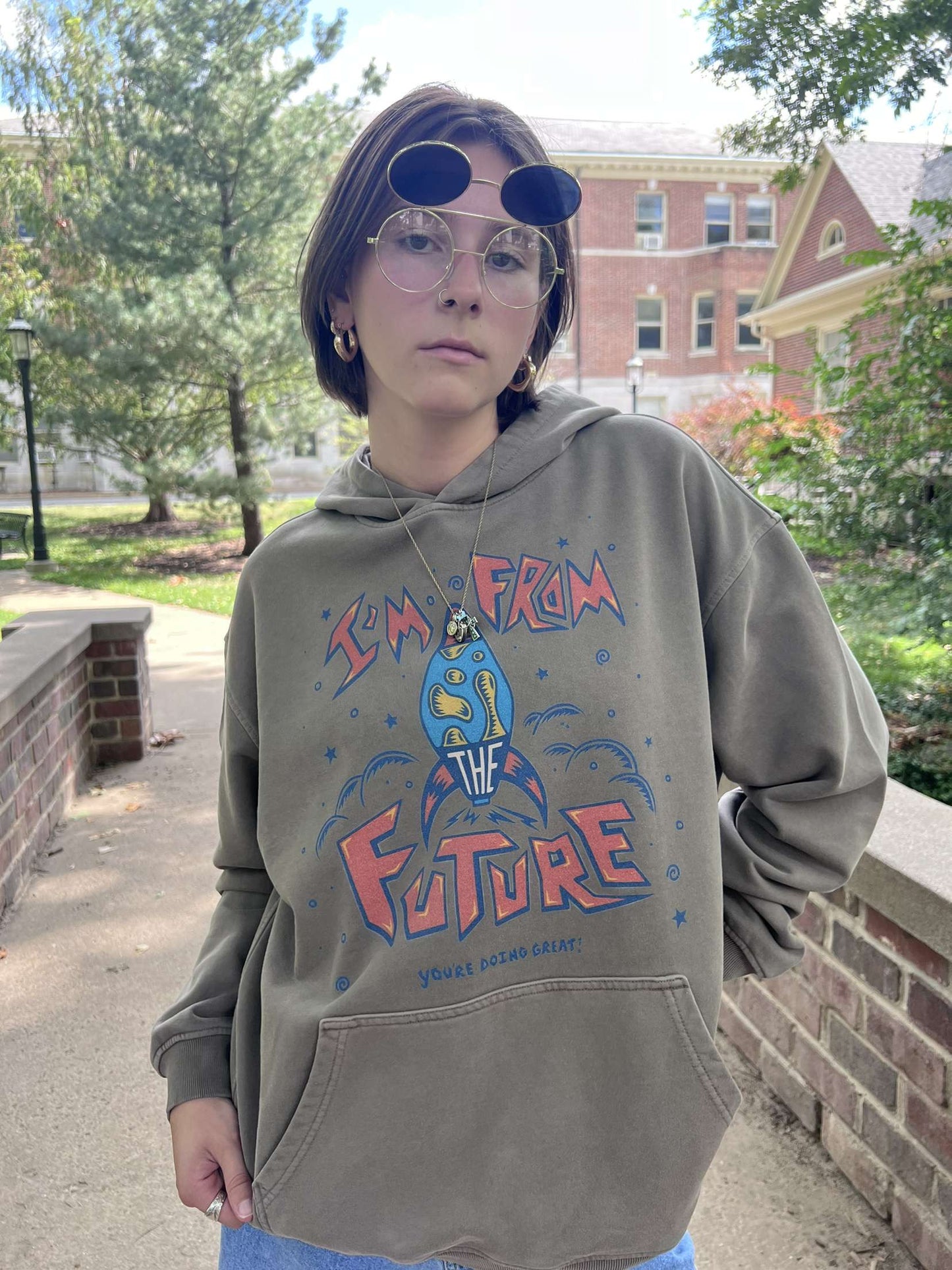 I'm From The Future hoodie, Claire Henry Creative x JOHNSONANDSCOTT