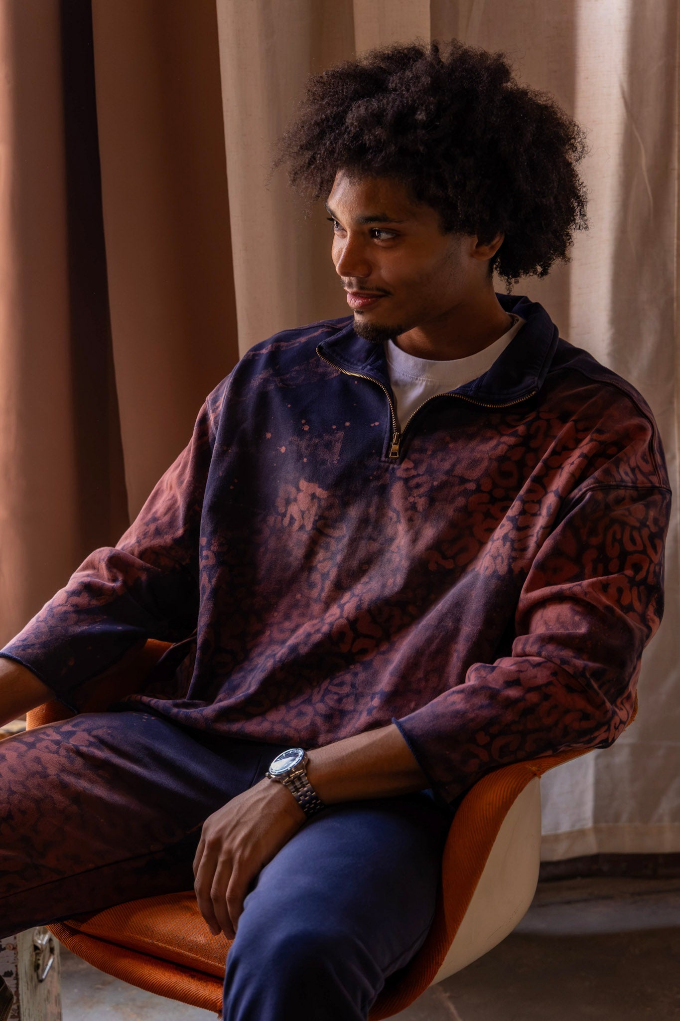 Leopard bleach-dyed reworked set by JOHNSONANDSCOTT