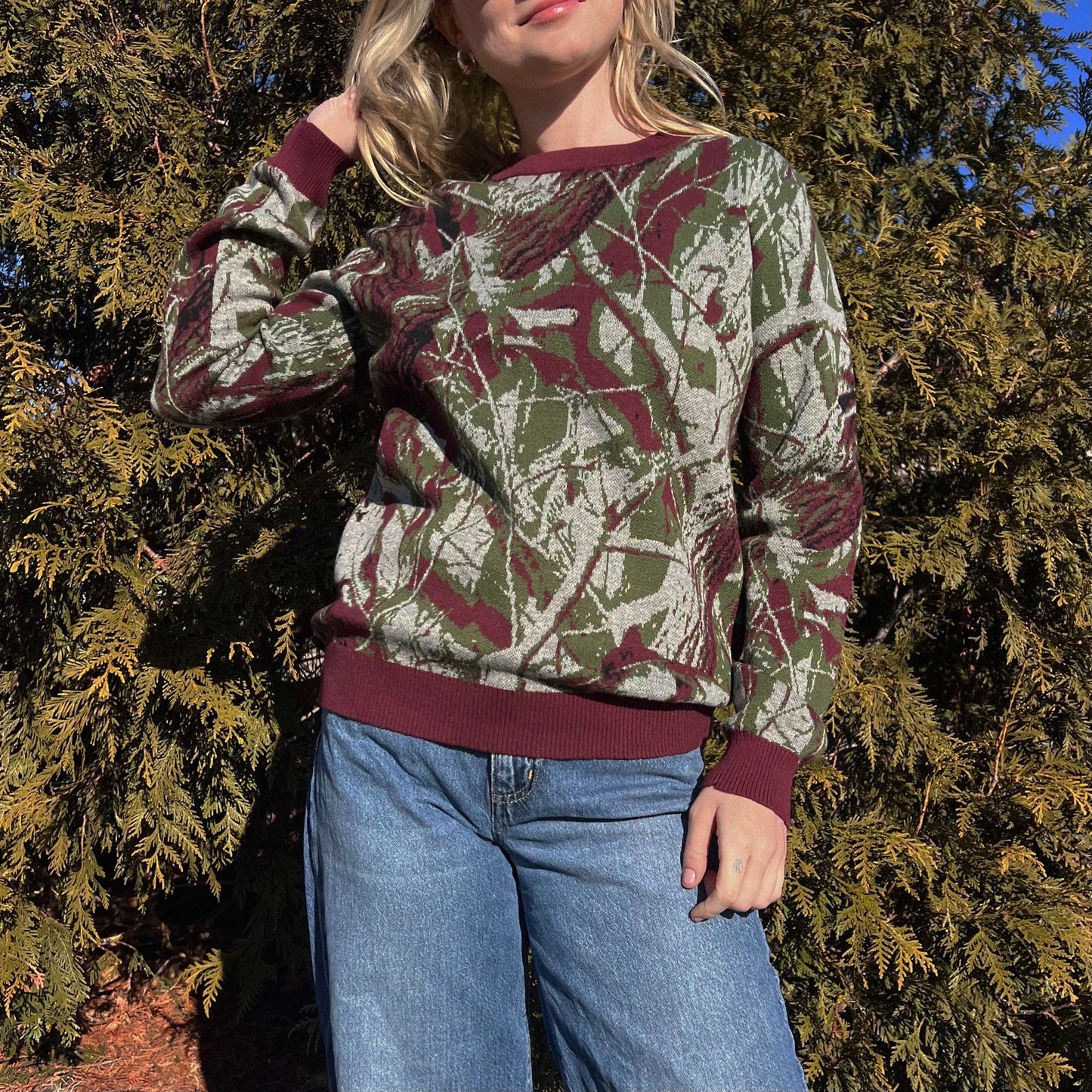 CAMO KNIT SWEATER