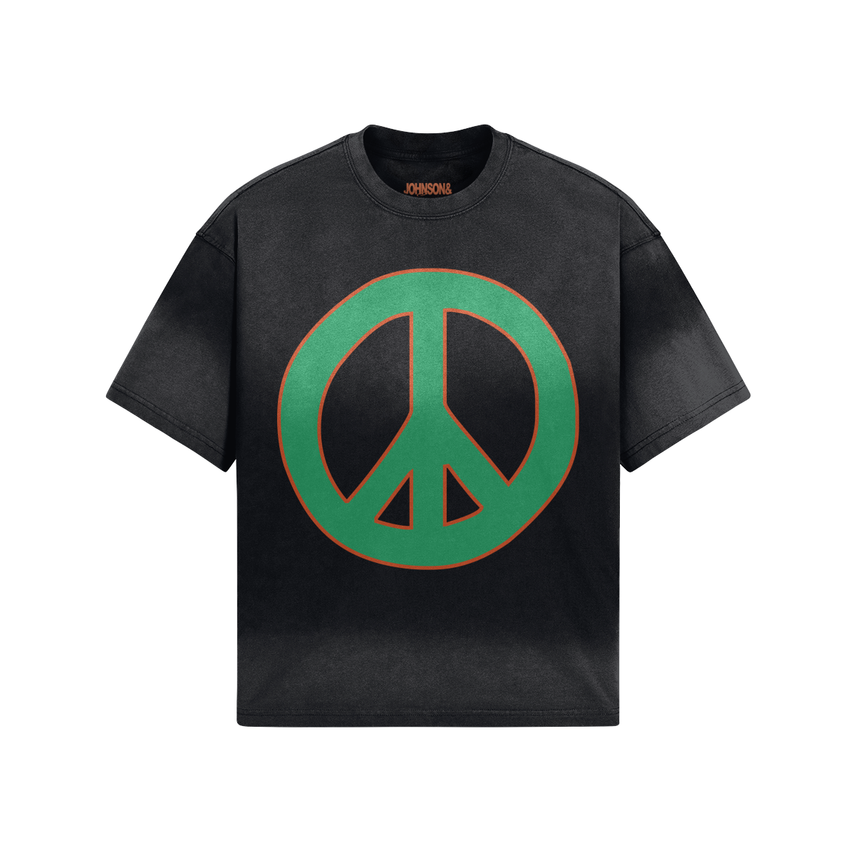 PEACE SIGN BOXY TIE-DYED T-SHIRT