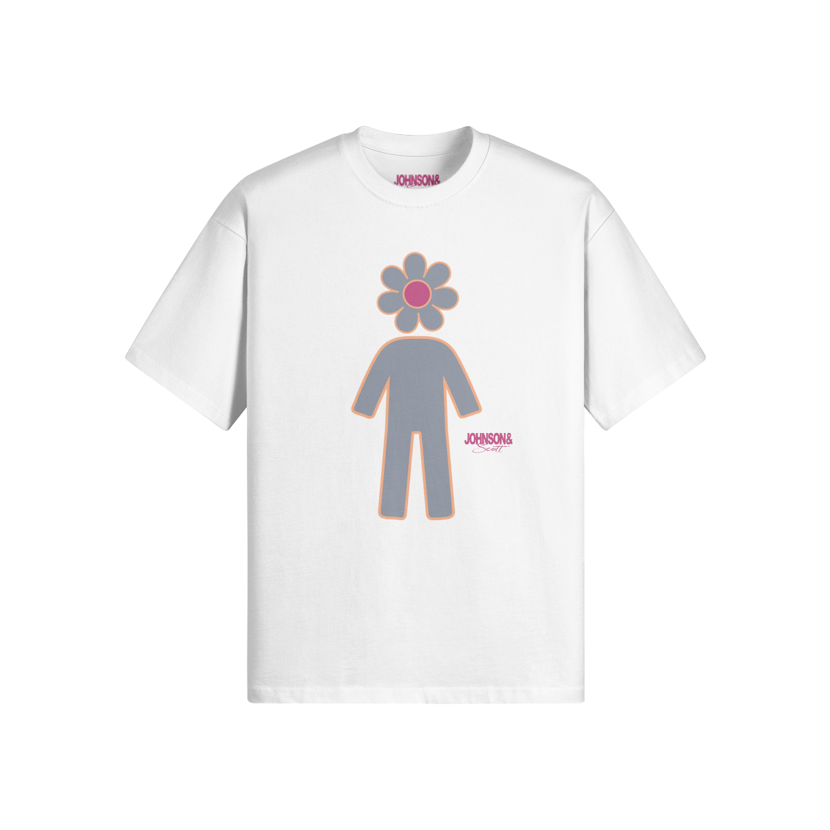 GRAY FLOWERHEAD T-SHIRT